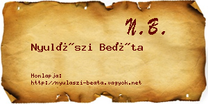 Nyulászi Beáta névjegykártya